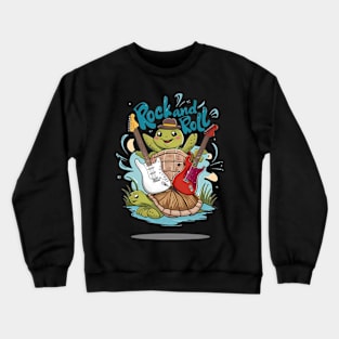 Turtle Jam Session Rock And Roll Crewneck Sweatshirt